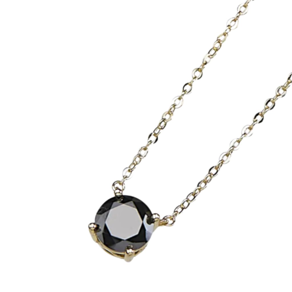 Park Lane Solitaire Impression Jet Black Crystal Necklace 28$